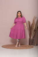 Vestido Juliana MIDI PLUSIZE Rosa