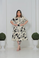 Vestido Juliana MIDI PLUSIZE Estampado