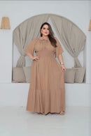Vestido Juliana LONGO PLUSIZE Bege