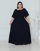 Vestido Juliana LONGO PLUSIZE Azul marinho