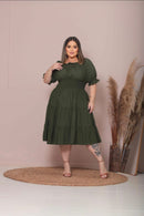 Vestido Juliana MIDI PLUSIZE Verde